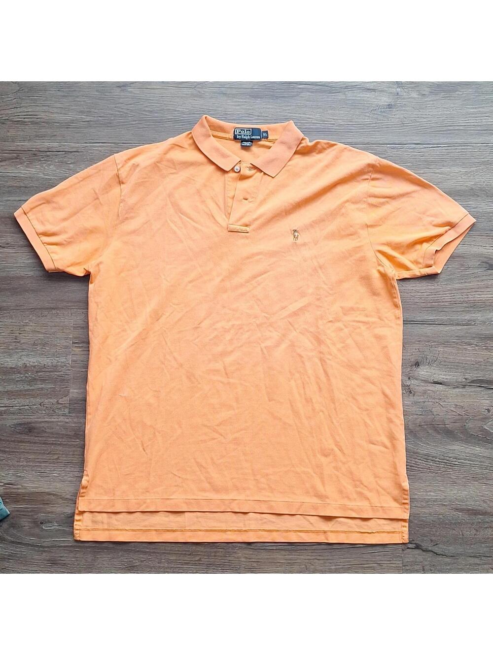 Polo By Ralph Lauren 100% Peru Cotton Orange Dress Shirt Size Xl
